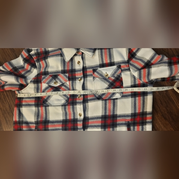 Sage Collective Red and Tan Shacket Size XL - Picture 8 of 9